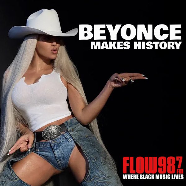 Congrats to Beyonce on this incredible and record setting accomplishment…

Do you want to hear ‘Texas Hold Em’ on Flow?!?
