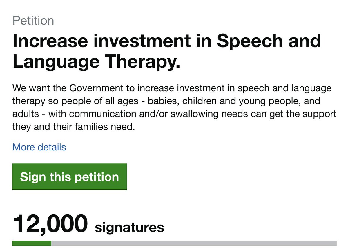 🥳 Massive @RCSLT congratulations everyone! 🎉 You've got @MikeysWish_VDA's #InvestInSLT petition to 1⃣2⃣0⃣0⃣0⃣ signatures. 🤔 How soon before you get Mikey 1⃣3⃣0⃣0⃣0⃣? ▶️ petition.parliament.uk/petitions/6579…
