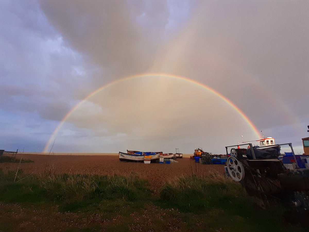 In case you weren't on the Suffolk coast earlier, I'd like to share this double rainbow - too lovely not to.