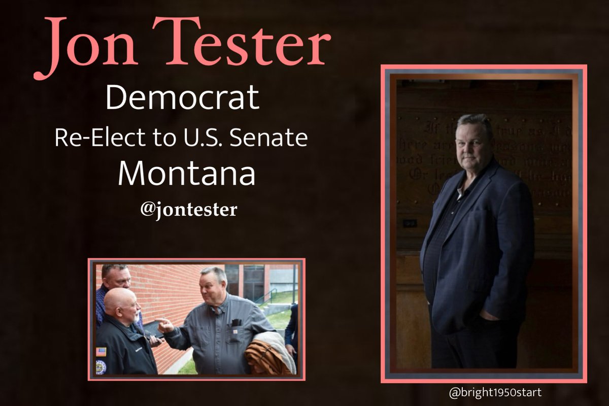 Jon Tester is needed and must be  kept in the US Senate
He’s a seasoned Senator, in his 18th year. Jon talks directly to Montana’s heroes, takes their concerns to Washington and gets results
@jontester
jon4sen.com/donate
#DemVoice1 #LiveBlue #ResistanceUnited #OneVoice