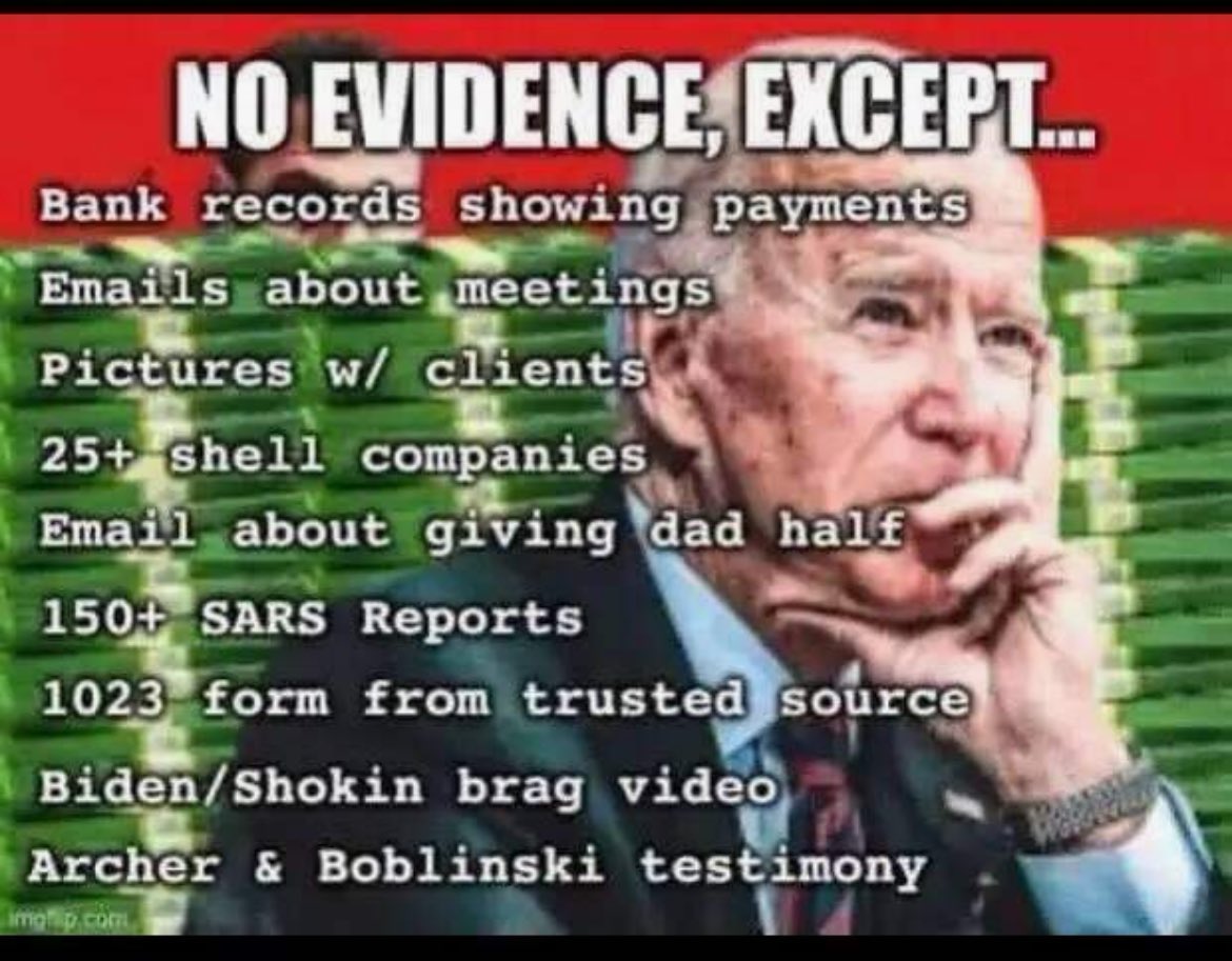 No evidence, except 👇 IMPEACH THE SOB