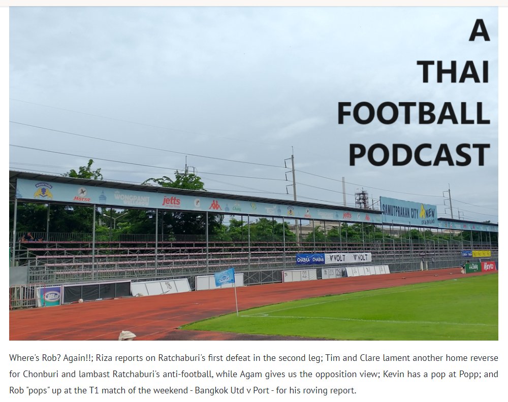 A Thai Football Podcast
Episode 42: This Is Pop
Available now! dalefarrington.podbean.com/e/42-this-is-p…
Thanks to @rizafahdli @agamaprilo_18 @KickOff_Corner Tim & Clare