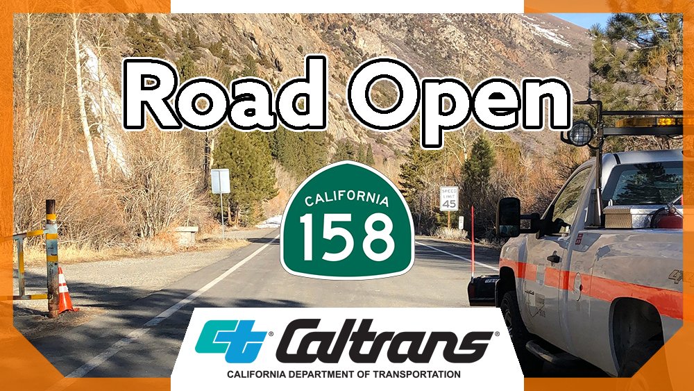 ATTN DRIVERS: State Route 158 N (North June Lake Loop) has reopened from its winter closure.