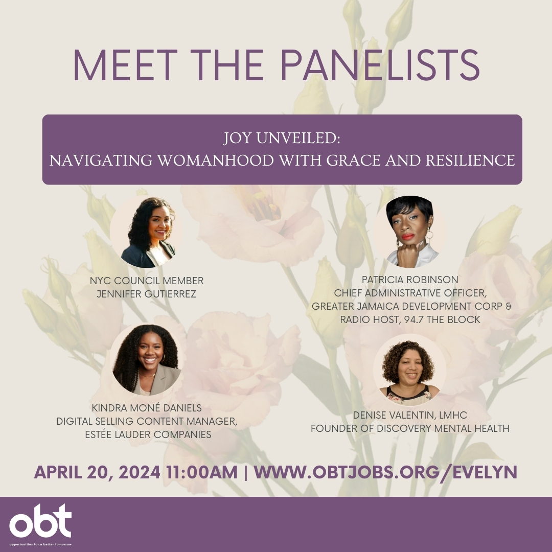 We are honored to introduce our esteemed panel guests! We extend our heartfelt gratitude to @CMJenGutierrez, Patricia Robinson, Kindra Moné, and Denise Valentine, LMHC for their invaluable contributions as our panelist speakers. #MeetTheSpeakers #LetThereBeJoy