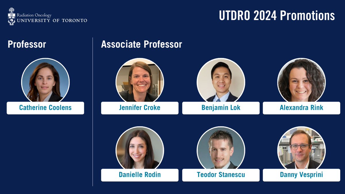 Congrats to all our @UofTDRO Promotees including @dr_vesi @daniellerodin