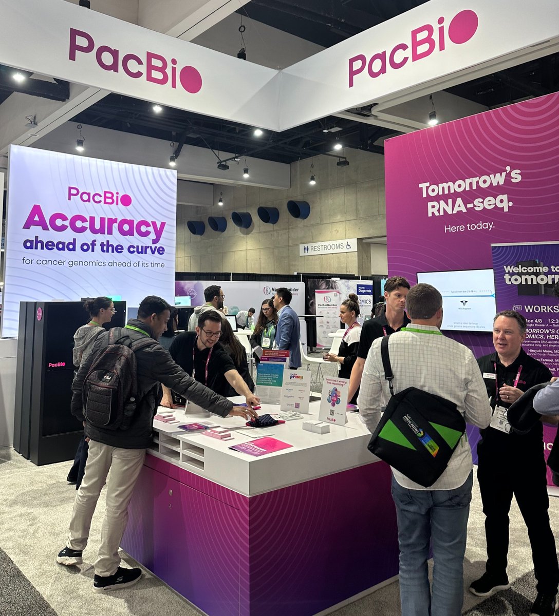 We’ve seen so many friendly faces so far at #AACR24! If you haven’t visited, come see what you’ve been missing and chat with the #PacBio team at Booth #1245. Drop by to find out more: bit.ly/3J2n654
