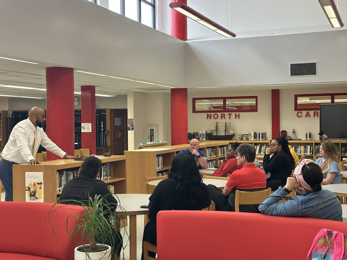 Today, @JamesABlue21 shared his heart for our faculty, staff, students, and community at our planning period meetings. We are poised to continue to Rise higher and Soar faster than ever before. Let’s Go Falcons!!!!