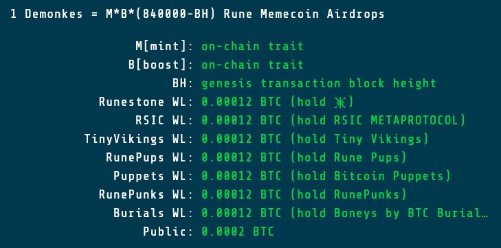 demonkes_'s tweet photo. 🔥Official mint link 

→ https://t.co/agTxhSXJE4

Demonkes 🤝 #runestone #ᛤ
Demonkes 🤝 #rune_coin 
Demonkes 🤝 #Tiny__Vikings
Demonkes 🤝 #PupsToken
Demonkes 🤝 #puppets
Demonkes 🤝 #RunesPunks
Demonkes 🤝 #BitcoinBurials https://t.co/qDfnERViR5