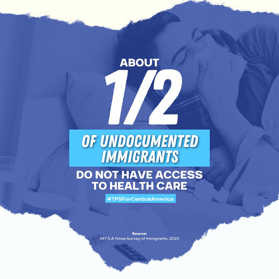 About 1/2 of undocumented immigrants & 1 in 5 people with qualified non-citizen immigration status, including TPS, are uninsured. This is the result of their ineligibility for Medicaid, CHIP, & barriers such as fear, confusion, and language barriers, among others #TPSJustice