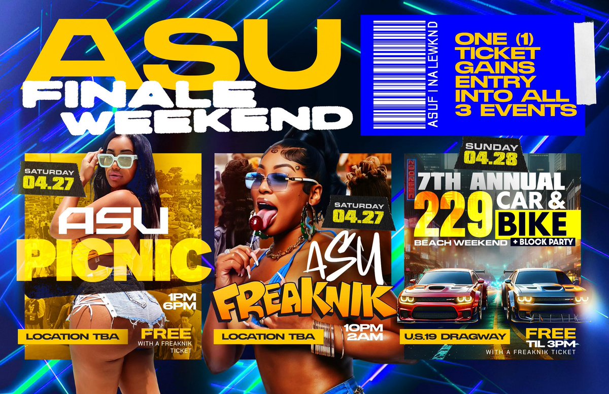 _shantg's tweet photo. ASU Finale weekend 1 Ticket = 3 Events you heard it correctly 1 Ticket🎟️ Gets you into 3 events tickets available now on WELTP @Lblockasu 
@Moneymagicpromo https://t.co/sLl1V6D1F1