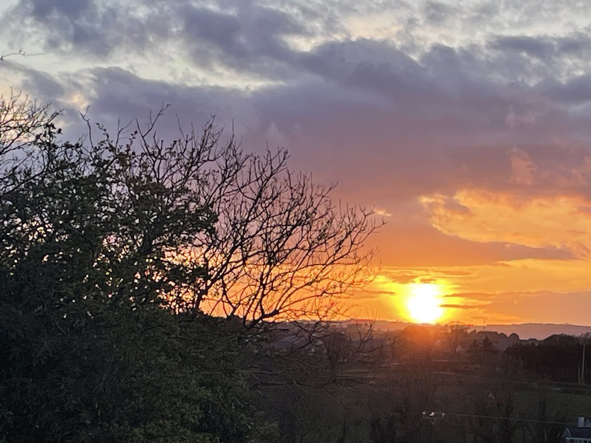 ProfMPatterson's tweet image. Finally the wind and rain have stopped (at least for now) to give a beautiful sunset in Carryduff - and the swallows have arrived!