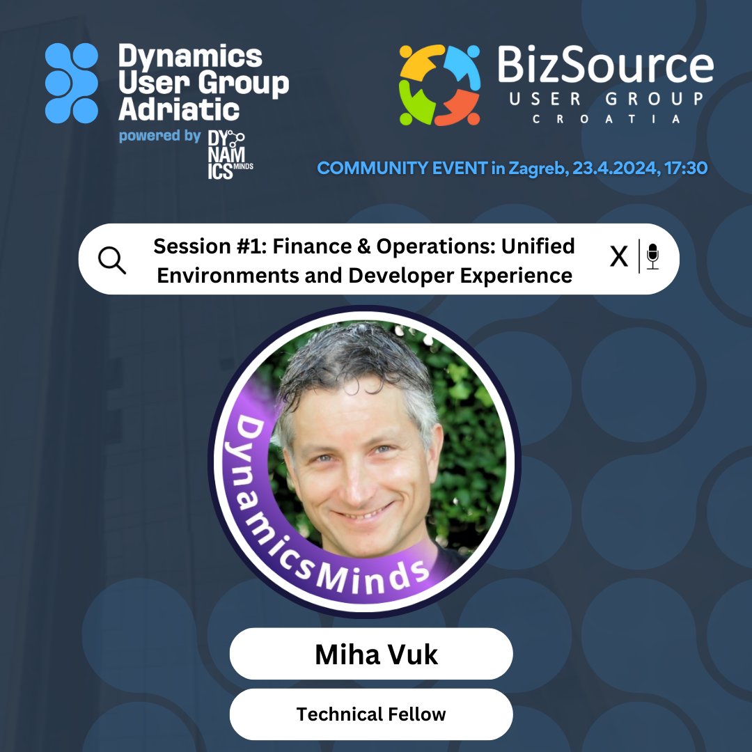 𝐃𝐔𝐆 𝐀𝐃𝐑𝐈𝐀𝐓𝐈𝐂 &amp; 𝐁𝐈𝐙𝐒𝐎𝐔𝐑𝐂𝐄 𝐂𝐑𝐎𝐀𝐓𝐈𝐀 𝐂𝐨𝐦𝐦𝐮𝐧𝐢𝐭𝐲 𝐄𝐯𝐞𝐧𝐭 𝐙𝐚𝐠𝐫𝐞𝐛 
📅 Kao što smo prethodno najavili 23.4.2024. nas očekuje okupljanje sa puno zanimljivih predavanja. 

Vrijeme je da predstavimo prvog predavača! 😊

1/3 predavanje