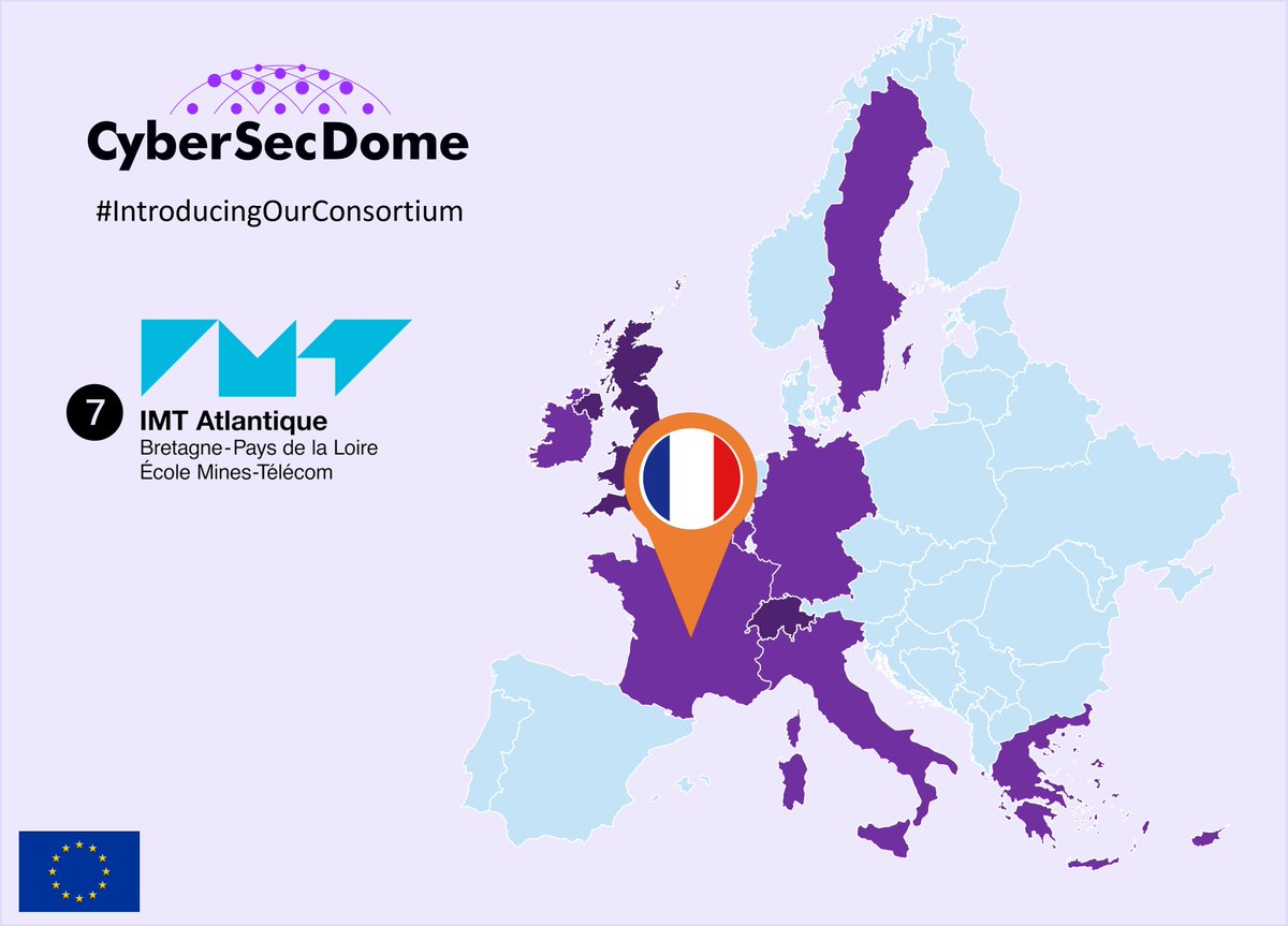 #IntroducingOurConsortium 
#Meet @IMTAtlantique a French Grand Ecole specializing in digital, industrial, and health transformation, driving #cybersecurity innovation.
In #CyberSecDome IMT uses VR to connect with cutting-edge protection algorithms.
imt-atlantique.fr/en