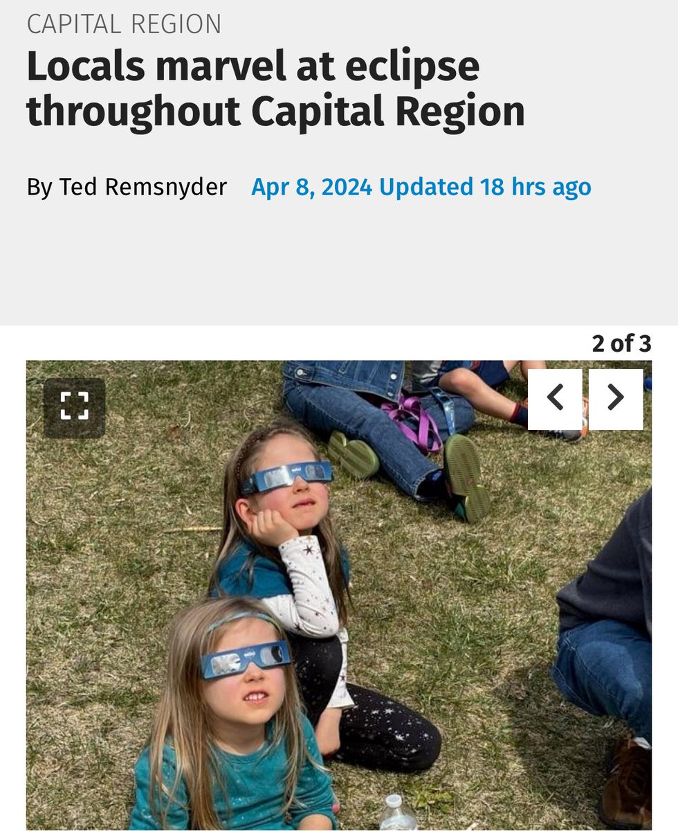 Great coverage in The Daily Gazette capturing the excitement of our Eclipse Watch Party at MiSci in Schenectady! 🌞🔭 Check out the article here: dailygazette.com/news/locals-ma…] #EclipseWatchParty #MiSci #Schenectady