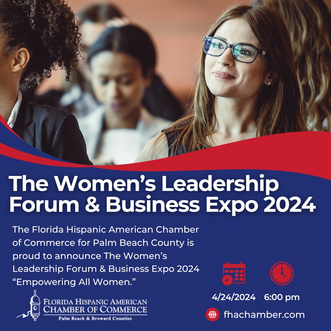 Don’t forget! 🌟 Our Women’s Leadership Forum &amp; Business Expo is just a few weeks away. Join us on April 24th at 6pm for an empowering event.

Register here: fhachamber.com/evrplus_regist…

#FHAChamber #FHACC #Event #RegisterNow #Register #WomenLeadership #BusinessExpo #Empowerment