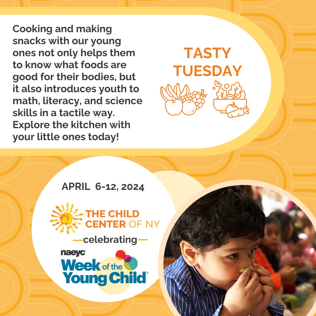 ChildCenterNY's tweet image. It’s #WeekoftheYoungChild! At #TCCNY, children's opportunities are our responsibilities. Learn more about how TCCNY’s program areas strengthen opportunities for youth in your community by visiting childcenterny.org/programs-and-s… #TastyTuesday