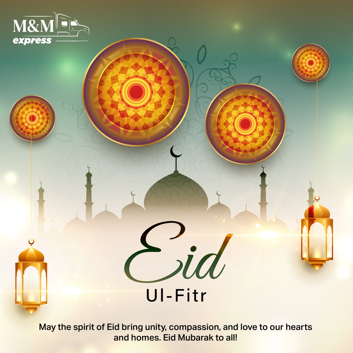 Eid Mubarak from MnM Express! May your home be filled with warmth, love, and blessings on this special day.
#Eidmubarak2024  #MnMExpress #movingcompany #professionalmovers #EidDiscount