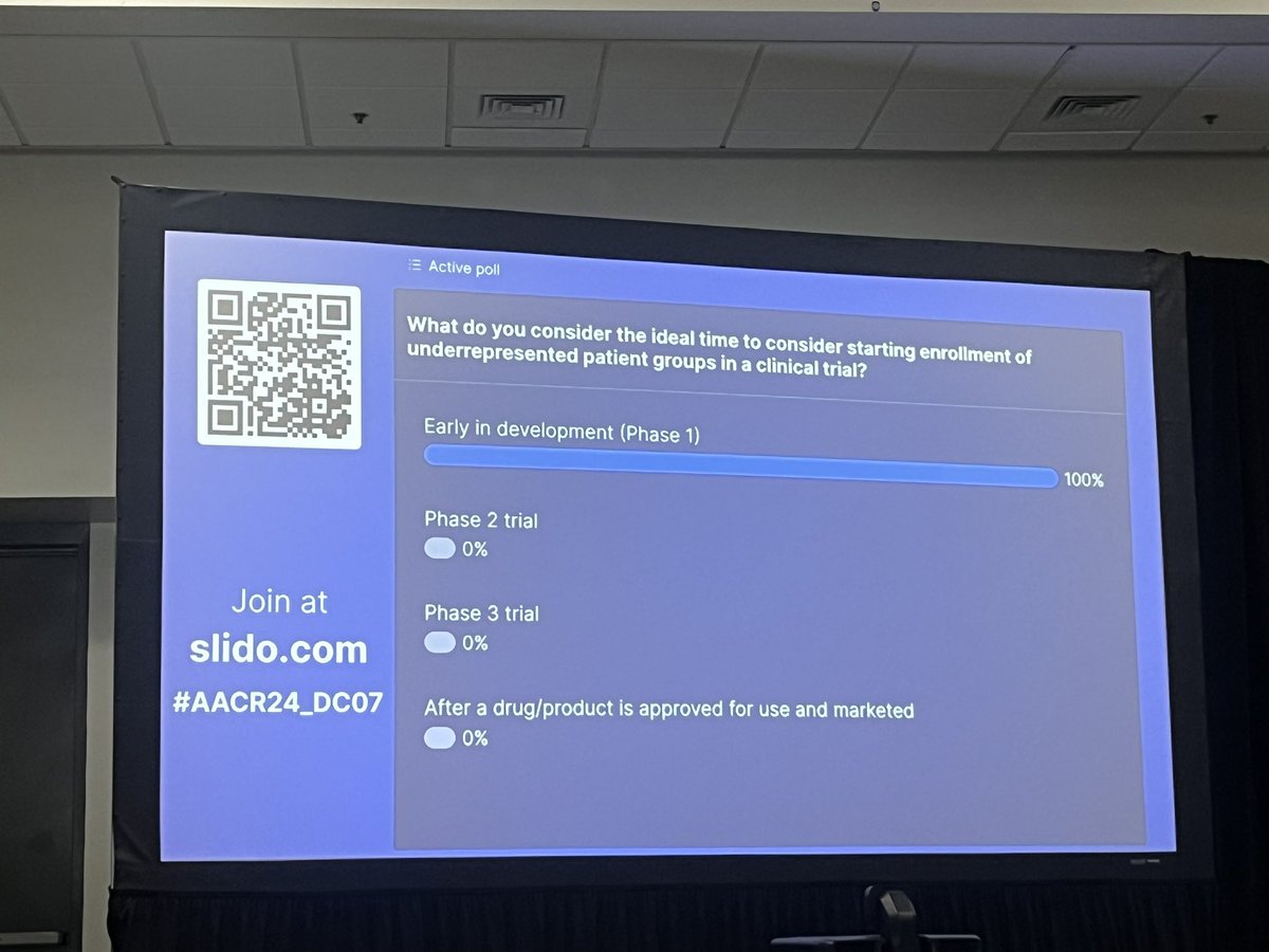 ➡️DIVERSITY should be addressed early in development ➡️Diversity Plans (DPs) MUST be developed by sponsors to inform oncology clinical trial framework Very nice discussion of DPs w/ @FDAOncology & multiple stakeholders at #AACR24 @AACR Love always hearing patient perspectives