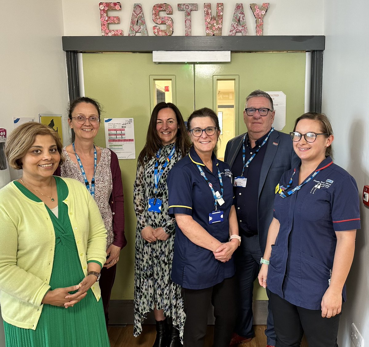 Execs on the road today @cwpnhs Eastway. Lovely to catch up with colleagues, talk about your person and family centred approach, the excellent outcomes achieved and the exciting plans for the unit.  Thank you for everything that you do!
