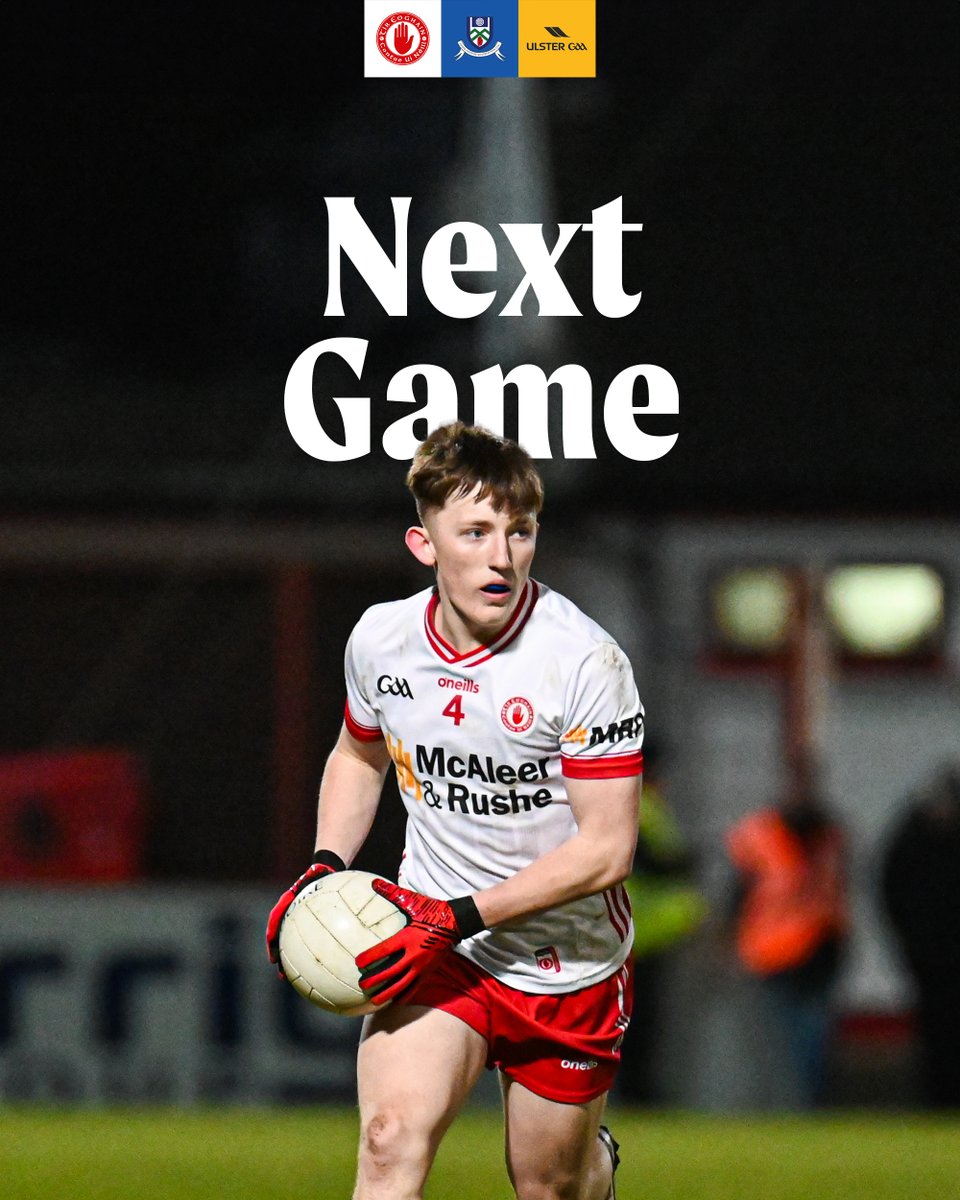 Our Under 20 Footballers face @monaghangaa in the @EirGrid @UlsterGAA Championship tomorrow evening in Coalisland. ⏰ Throw-in at 7.30pm • Coalisland 🎟 Tickets are available to purchase online, visit tireogha.in/ulstck #Ulster2024