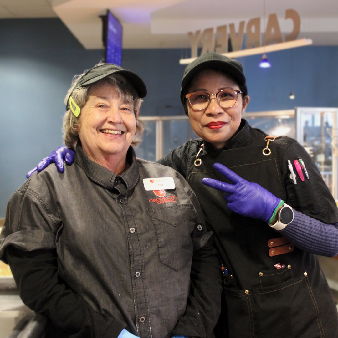 #TeamMemberTuesday shoutout to Betty & Mary from our HICKS Dining Hall team! 🌟

Thank you for all that you do. April is Team Member Appreciation Month and we are so grateful for each and every one of you!❤️🍽️

#grovecitydining #grovecitycollege