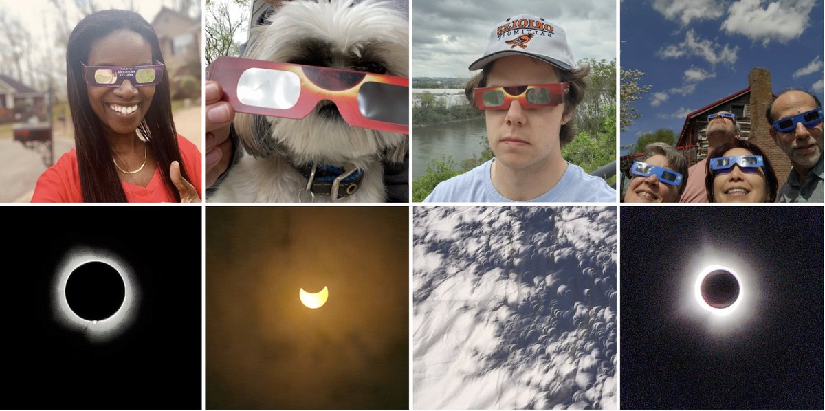 🌘Happy #SolarEclipse2024!🌒 Many of our DBMI team members celebrated the #Eclipse at home, Centennial Park, in Kentucky and more! See some pics from DBMI below! 📸: @YaaKumah @MeganSalwei @donsengstack @jsancker @MASI_Lab @trentrosenbloom