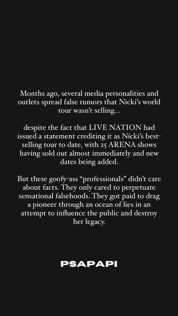 psapapi's tweet image. Ain’t being cocky, we just vindicated @NICKIMINAJ 💐👑