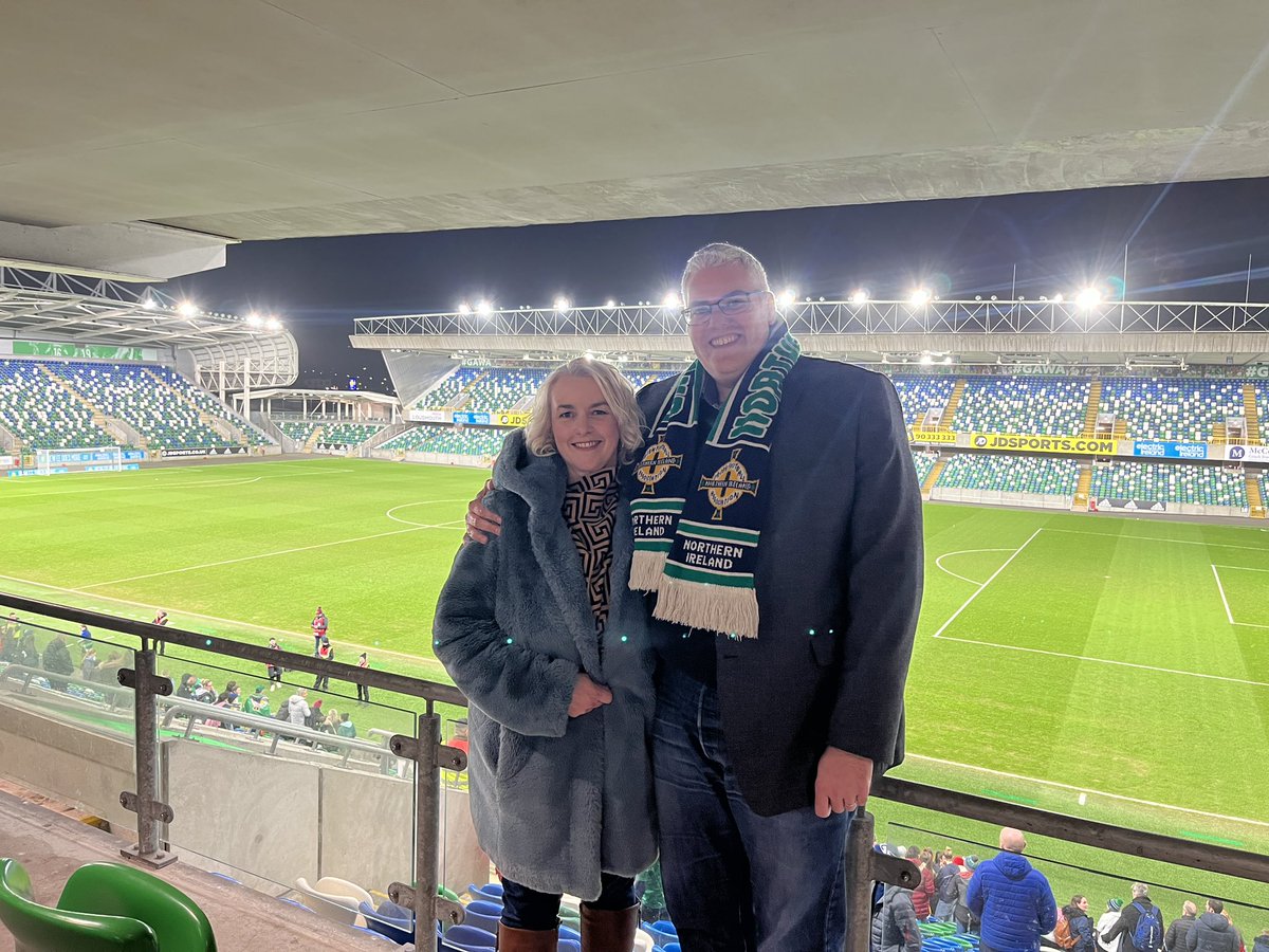 Great result for the @NorthernIreland Women in Bosnia, and with Dundonald's own @__meganbell__ finding the net! 🟢⚪️ I brought my family to Friday's game at Windsor, it was wonderful to see the buzz among so many young fans watching and meeting their heroes. #GAWA