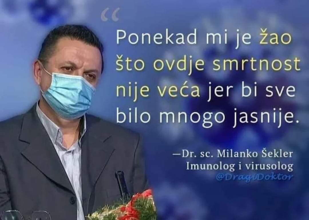 Da se ne zaboravi ☝️... bitanga uredno zabrnjičene labrnje s mozgom omanjeg kolibrija, 'imunolog i virusolog' za kokoške 🤨