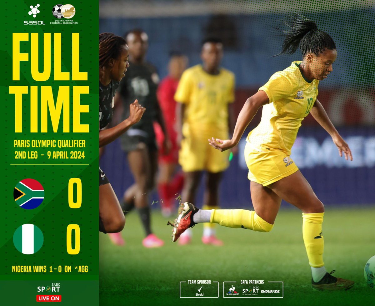 Full-time! 🇿🇦0️⃣➖0️⃣🇳🇬 Agg. 0-1 Nigeria wins on aggregate!