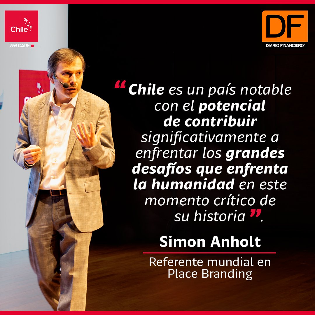 🗣️Simon Anholt, experto en Place Branding y uno de los invitados en nuestro #EncuentroImagendeChile 🇨🇱, conversó con el @DiarioFinanciero sobre el potencial que tiene Chile para contribuir a los desafíos globales y la estrategia de @MarcaChile. df.cl/economia-y-pol…