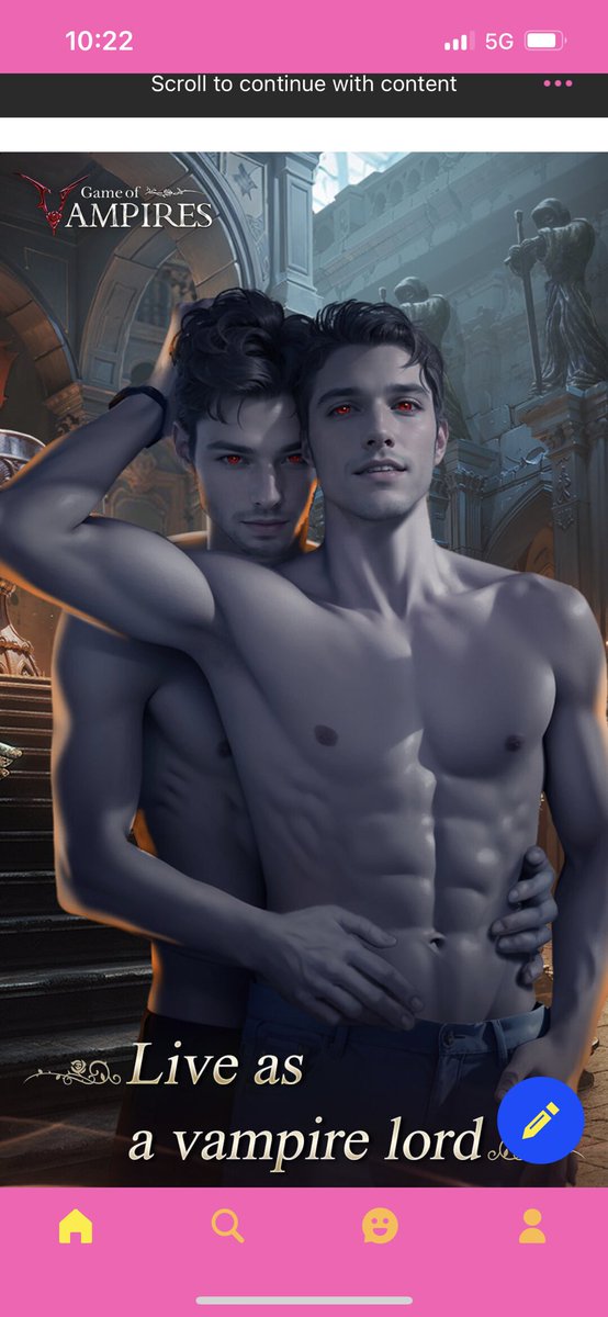 scrolling tumblr then BOOM full screen gayboy vampire game advertisement