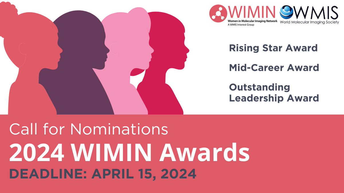 REMINDER - Call for Nominations: WIMIN Awards 2024! Nominate exceptional women for the Outstanding Leadership, Rising Star (<10 yrs) & Mid-Career (10-20 yrs) awards. Recognize leadership, mentorship & scientific contributions. Deadline: 4/15 Details: ow.ly/Hvur50RbLkp