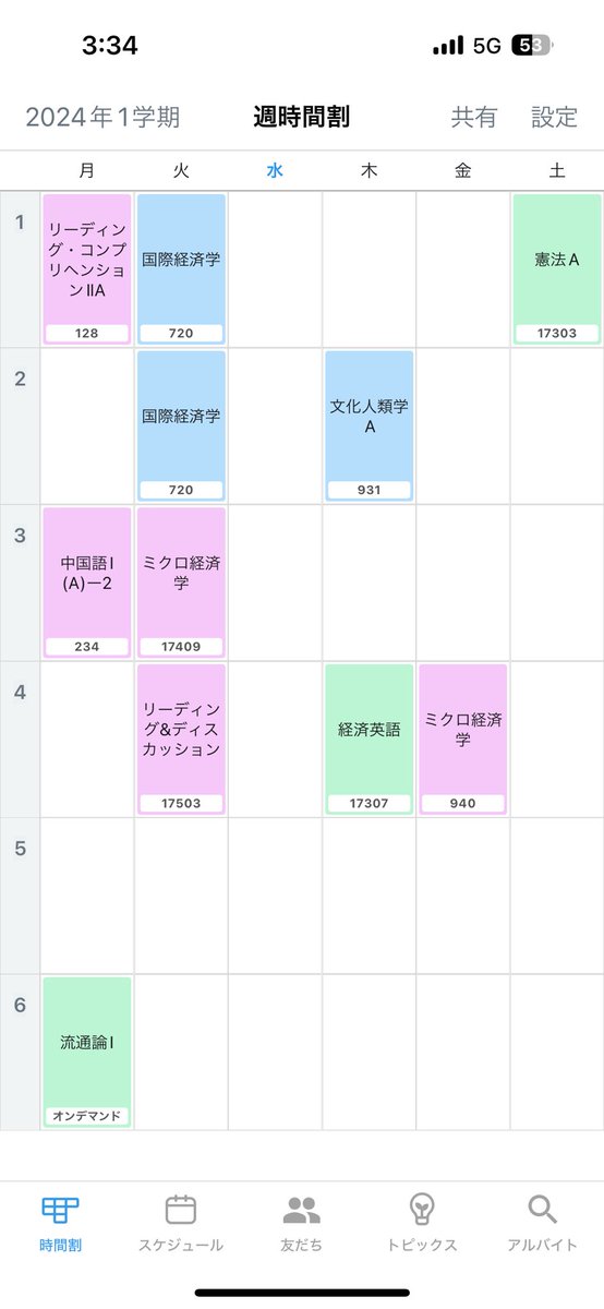 aromyan__'s tweet photo. 月4の日本経済史を取るか、木1の金融論を取るかでまよっていますが、、、 https://t.co/f4pUBbpkRd