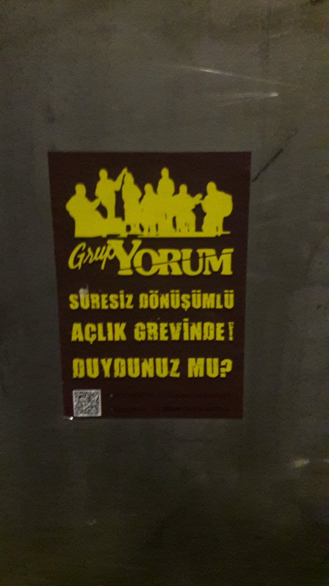 Okmeydanı'nda Süresiz Dönüşümlü Açlık Grevi için Stiker çalışması yaptık.