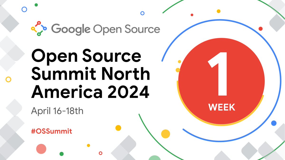 💡 One more week until #OSSummit NA → goo.gle/3VMA4LQ 1️⃣ Meet face-to-face for problem-solving, discussions and collaboration 2️⃣ Learn about the latest trends in open source and open technologies 3️⃣ Discover what industry-leading companies and projects are working on