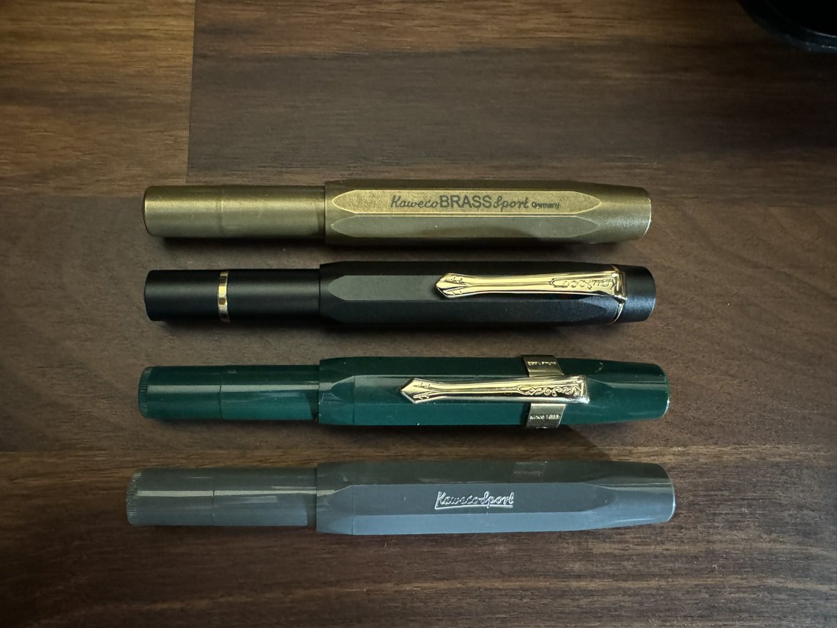nickwarters's tweet photo. New piston filler joins the family of @Kaweco_Germany Sport pens. Looks and feels so lovely! https://t.co/9Wt9MrlCiS
