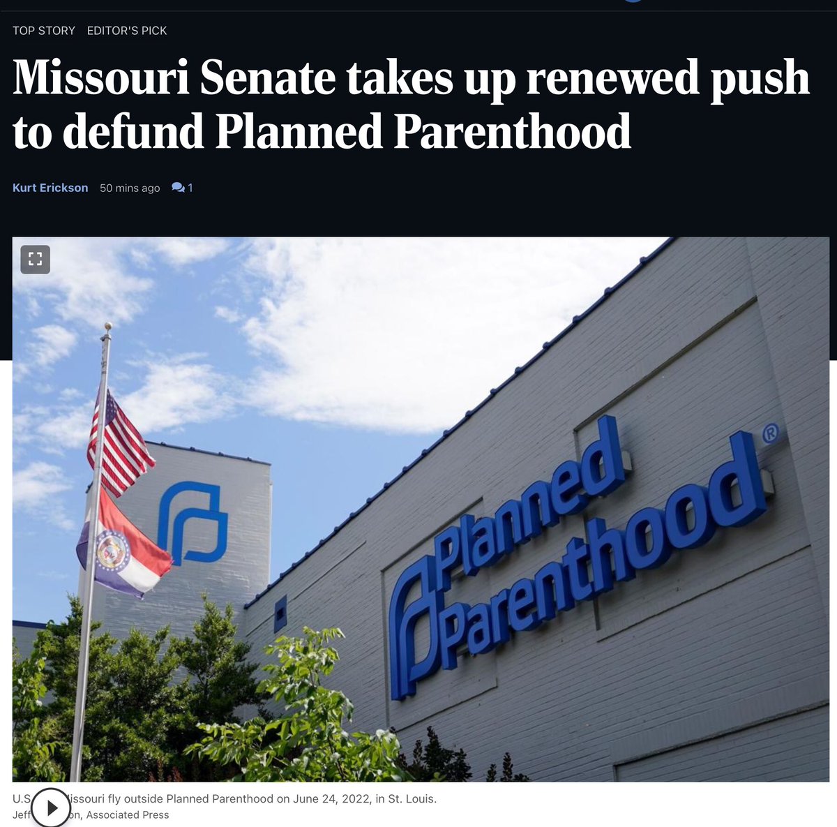 Defunding Planned Parenthood limits access to complete reproductive care (vasectomies, tubal ligations, contraceptives) in areas where the only other choice is a Catholic hospital. #moleg stltoday.com/news/local/gov…