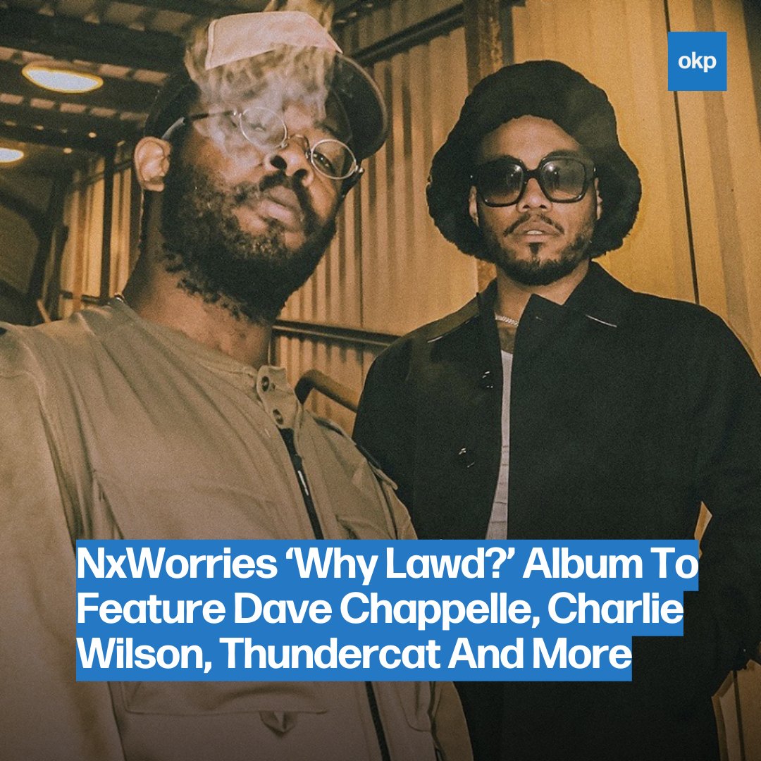 🚨 Breaking News 🚨 Anderson .paak and @knxwledge's latest NxWorries album, 'Why Lawd?' is stacked with features including Dave Chappelle, Charlie Wilson, Thundercat, and more! 🔥 Which collaboration are you most excited to hear? Drop your thoughts below! #NxWorries #WhyLawd