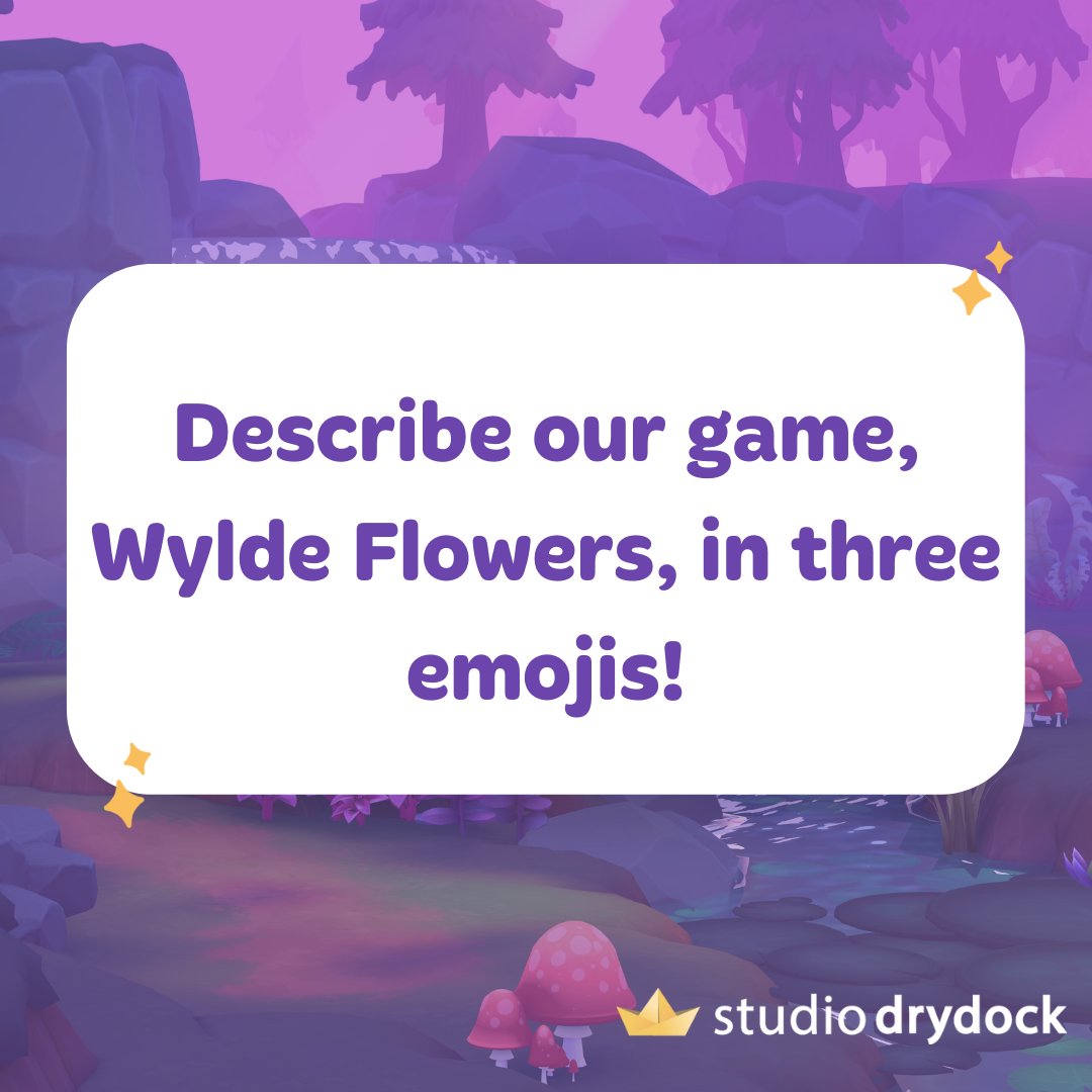 Describe our game, Wylde Flowers, in three emojis! 🌸💖✨️