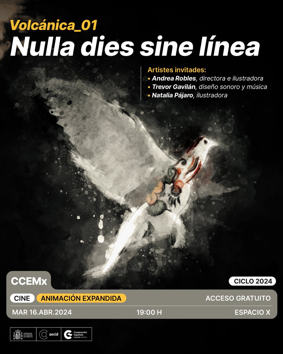 ¿Cómo transformar el dolor en arte? ‘Nulla dies sine línea’ te invita a descubrirlo. 🎨 ‘Volcánica’ te presenta una experiencia cinematográfica que fusiona la animación con la reflexión sobre el duelo. 🌋🎥 📎 bit.ly/3VDsuTL 🎟️ ¡Entrada libre!