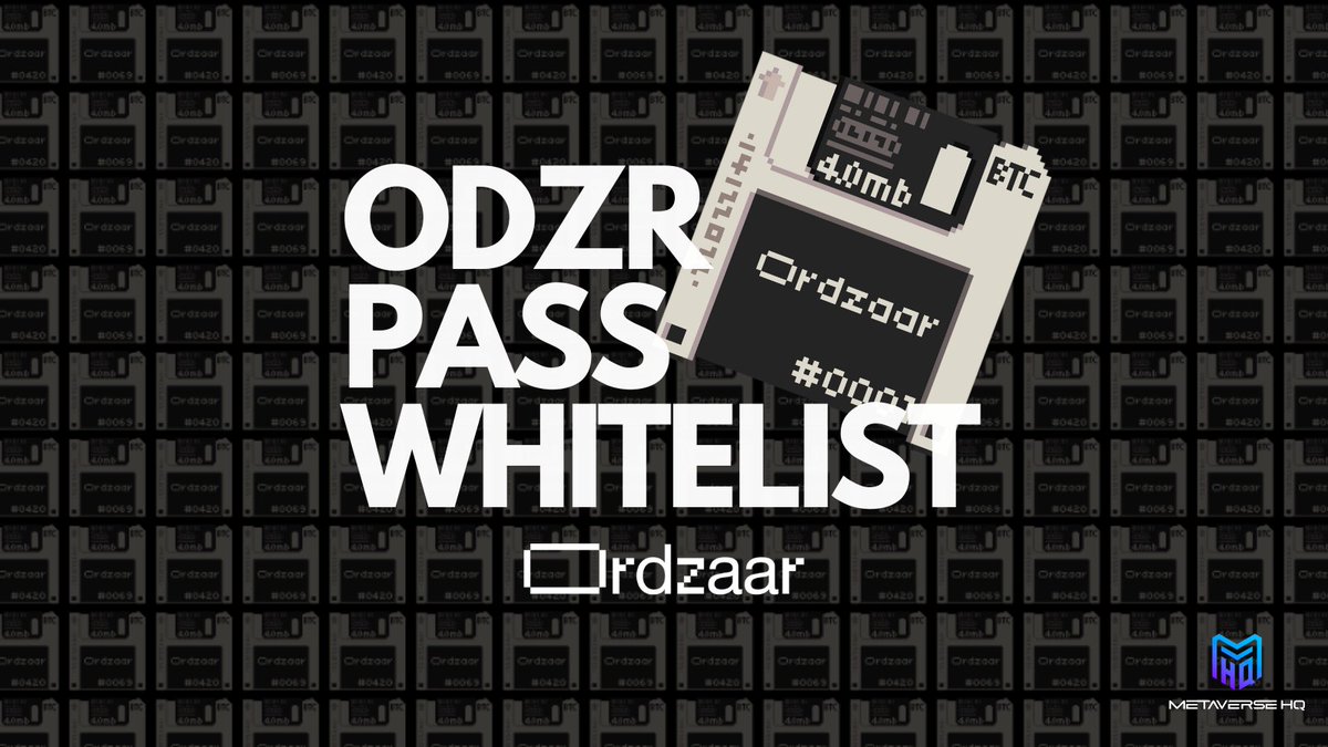 Ordzaar (@ordzaar) on Twitter photo 💾 @Ordzaar x <a href="/Metaverse_HQ/">Metaverse HQ</a> 💾
Haven't had the chance to win an ODZR Pass whitelist yet?
Fret not, our homies at <a href="/Metaverse_HQ/">Metaverse HQ</a> got you covered 😉
Pull through over at: app.mvhq.io/missions/odzr-…
SEND ZAAR! 💾 💾 @Ordzaar x <a href="/Metaverse_HQ/">Metaverse HQ</a> 💾
Haven't had the chance to win an ODZR Pass whitelist yet?
Fret not, our homies at <a href="/Metaverse_HQ/">Metaverse HQ</a> got you covered 😉
Pull through over at: app.mvhq.io/missions/odzr-…
SEND ZAAR! 💾