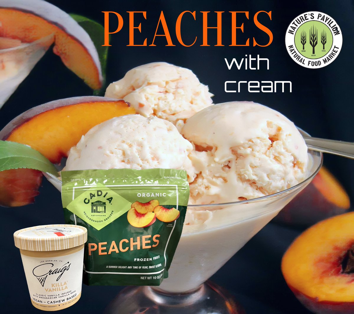 However you like your peaches and cream, you'll find the best organic and natural varieties at Nature's Pavilion! 📷

#naturespavilion #peachesandcream #peachcobblerday