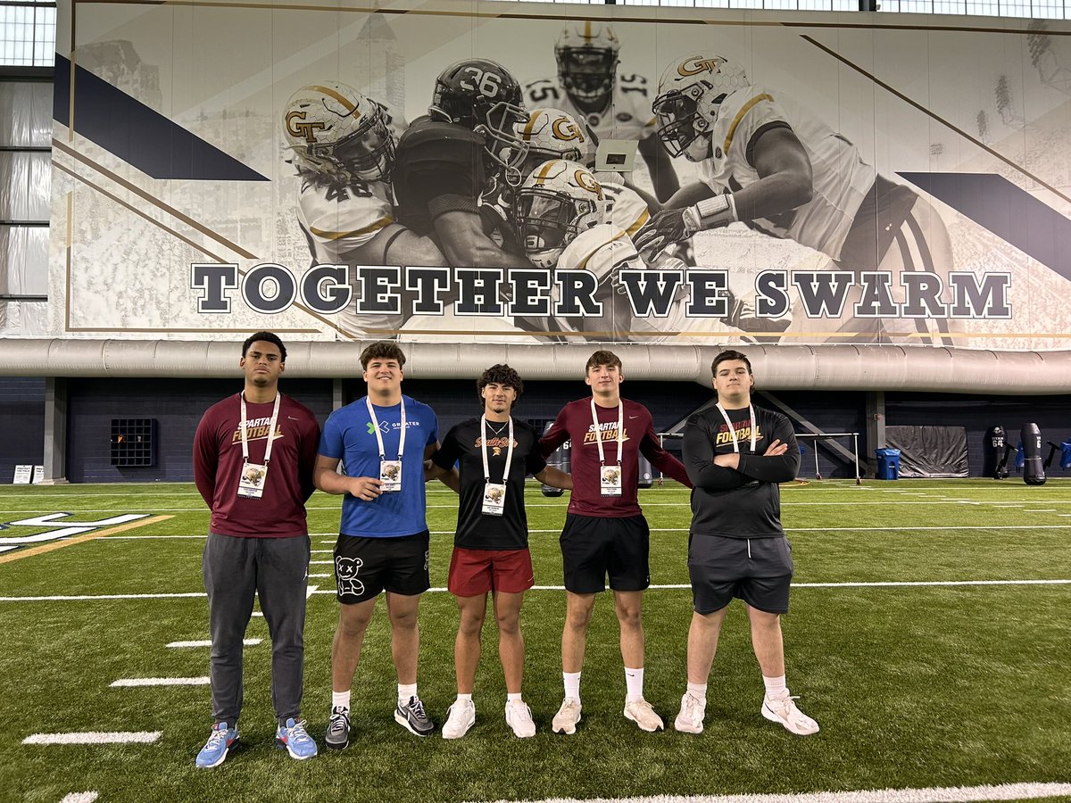 Had a great time @GeorgiaTechFB this morning. Can’t wait to come back! @GeepWade @coach_norv @south_paulding @Coach_Allen5 @_CoachLawson