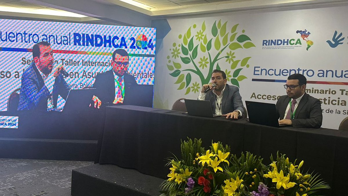 🌍🕊@PNUDBolivia participó de la Asamblea General de @rindhca en Santa Cruz 🇧🇴 compartiendo el trabajo realizado con @PNUDLAC y @DPBoliviaOF sobre justicia ambiental; comprometidos con los #DDHH y el #DesarrolloSostenible Este proceso ha sido liderado por las INDH de la Región.