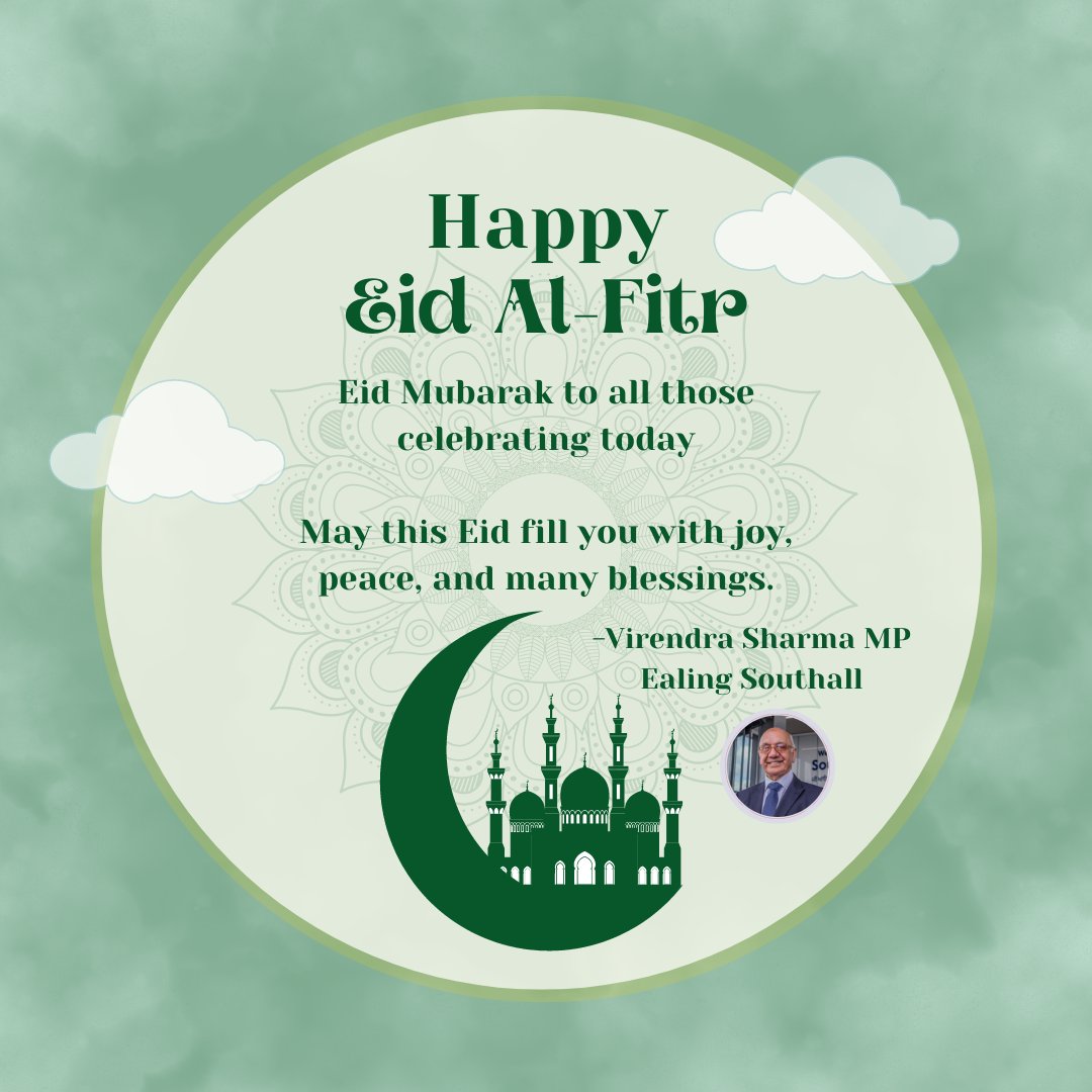 Eid Mubarak to all those celebrating! May this joyous occasion fill your hearts with happiness, your homes with warmth, and your lives with countless blessings. #EidMubarak