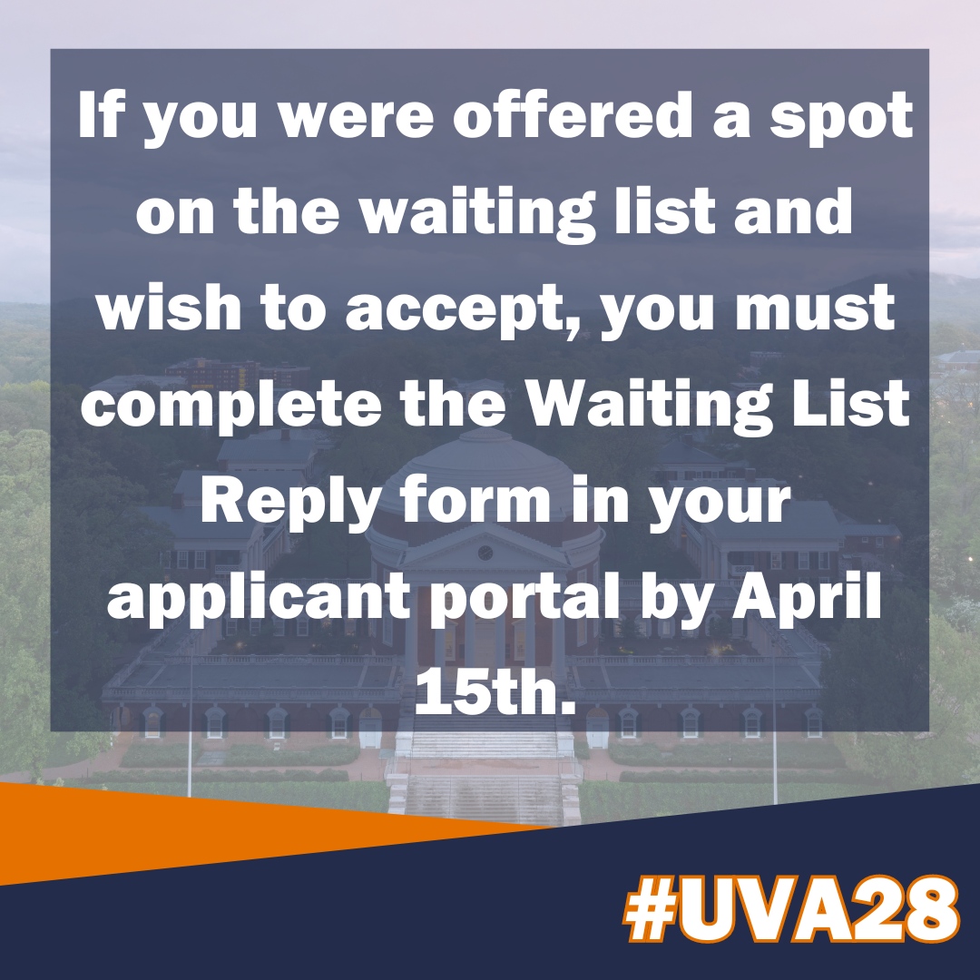 Swipe for important information about the #UVA waitlist! #TipTuesday #UV28