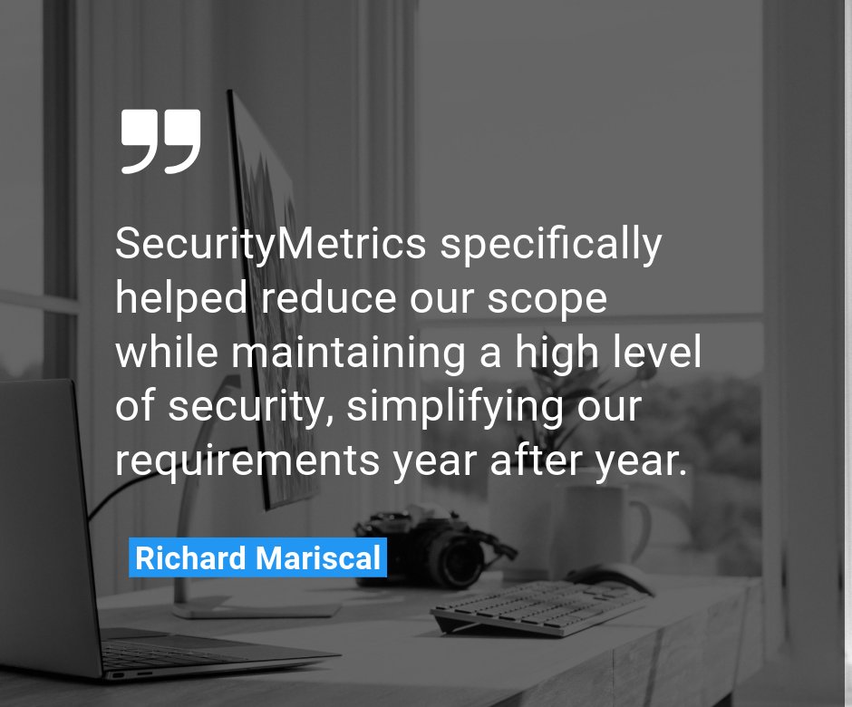 Richard Mariscal (Merchant Services and PCI Manager in the University of Southern California treasury department) shared his experience working with us. Read his impressions here 👇 securitymetrics.com/content/dam/se… #PCI #Compliance #SMB #cybersecurity #datasecurity