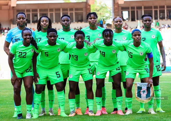 Congratulations @NGSuper_Falcons 🥳 🎉 🥳 🎉 🎊 Go make us proud at the #ParisOlympics 🇳🇬💪🏾 Super proud of the team 🥂 #SoarSuperFalcons #OlympicQualifier