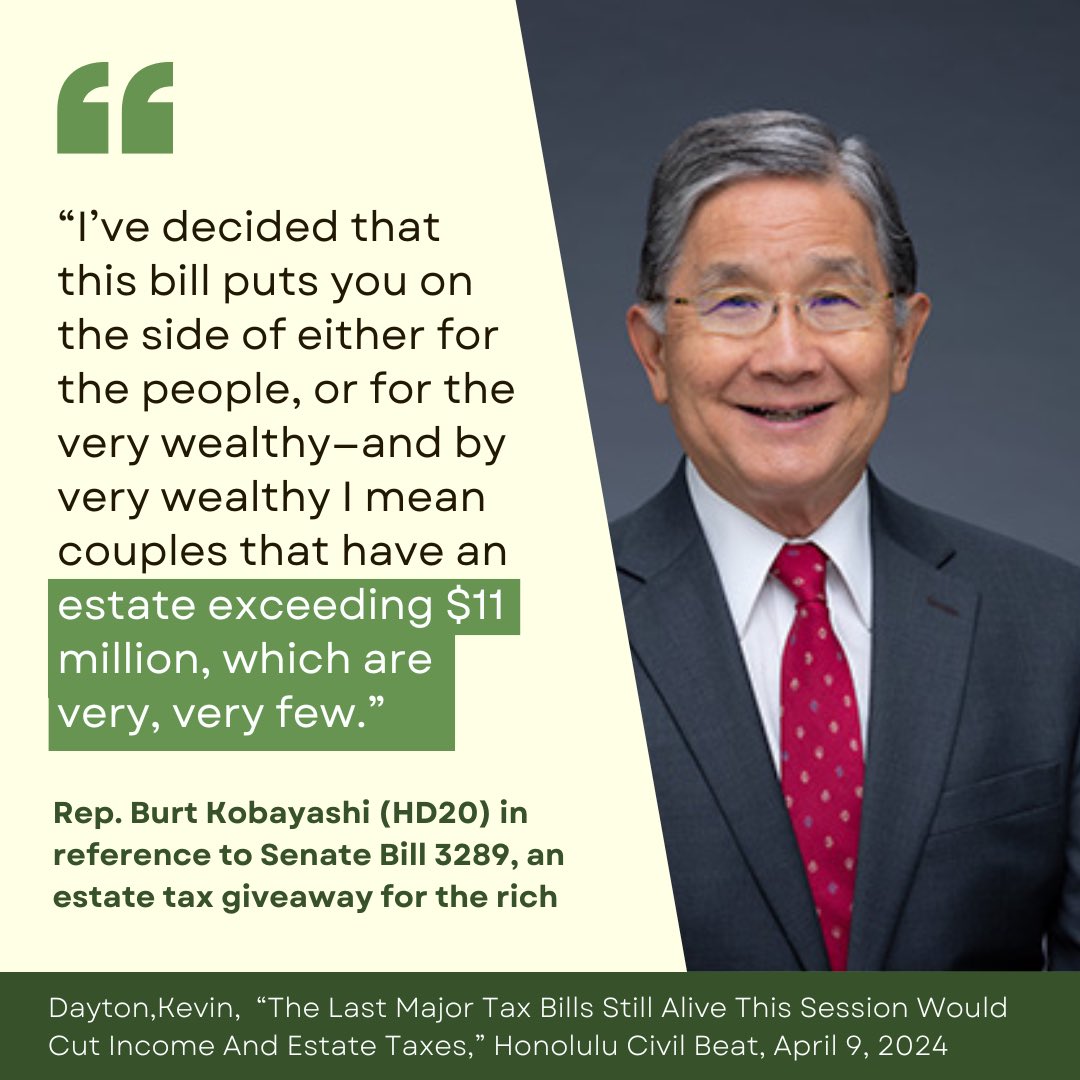 The measure is scheduled for another floor vote today, but it is not certain that the House will again vote to approve it.

Tell your lawmakers to reject estate tax giveaways for the rich at bit.ly/hitaxfairness

#TaxTheRich #FundOurFuture